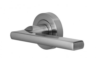 Door Handles Vision Designer Vela Lever on Round Rose Polished Chrome 5200